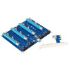 Picture of PCI-E 1 to 4 PCI Express 16X Slots Riser Card Mining Modules PCI-e 1X to External 4 PCIe Slots Adapter Pcie Port Multiplier-GOLDEN BLUE