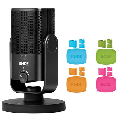 Picture of Rode NT-USB Mini USB Microphone Bundle with Rode Colors Color-Coded Caps (Set of 4)