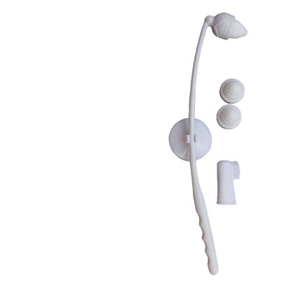 Picture of My Shiney Hiney Softer Medium Bristle Personal Cleansing Kit, White