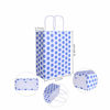 Picture of 24 Pieces Kraft Paper Cute Dots Party Favor Bags with Handle Assorted Colors (Cute Dots)