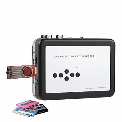 Picture of Wendry Cassette mp3 Converter, Portable Cassette Tape to MP3 Converter USB Flash Drive Capture Audio Music Player Suitable for Windows XP/Vista / 7/8