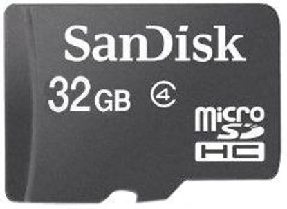 Picture of Sandisk 32GB MicroSDHC Class 4 Memory Card & MicroSDHC Card Reader (Bulk)