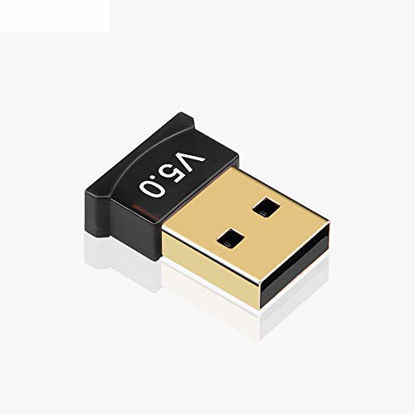Picture of CHXIHome Mini USB Bluetooth Adapter 5.0, Speaker Music Receiver Transmitter, for Windows 7/8/10 PC Laptop