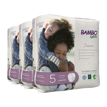 Picture of Bambo Nature Premium Eco-Friendly Baby Diapers (Sizes 1 to 6 Available), Size 5, 75 Count