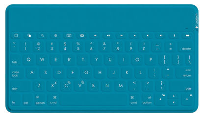 Picture of Logitech Wireless Keyboard | Keys-to-Go: Ultra Portable Bluetooth Keyboard for iPad, iPhone, Apple TV, Desktop and More (Teal)