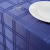 Picture of Mebakuk Rectangle Table Cloth Checkered Style Tablecloth Spill-Proof Antiwrinkle and Shrink Proof Decorative Fabric Table Cover for Dining and Outdoor Use (Oblong 60 x 84 Inch (6-8 Seats), Navy Blue)