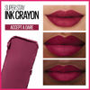 Picture of Maybelline Super Stay Ink Crayon Lipstick, Precision Tip Matte Lip Crayon with Built-in Sharpener, Longwear Up To 8Hrs, Accept A Dare, Wine Pink, 0.04 oz
