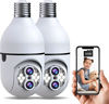 Picture of (2 PCS) 10x Zoom Light Bulb Security Camera Outdoor Wireless WiFi with Free 32GB SD Card, 360° Pan/tilt Light Socket Security Cameras for Home FHD Color Night Vision,Auto Tracking,Two-Way Talk,Alerts