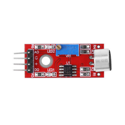 Picture of 3.3V/5V Microphone Module High Sensitivity Microphone Amplifier Board 20dB Microphone Sound Module Singular Sound with Analog Signal Output