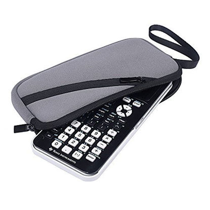 Picture of for Texas Instruments TI-Nspire CX/Nspire CX CAS TI-30XS / TI-36X Pro/TI-84 Plus CE Graphing Calculator Soft Carrying Case Travel Bag Protective Pouch Box -Extra Room for Accessories (Soft Gray)