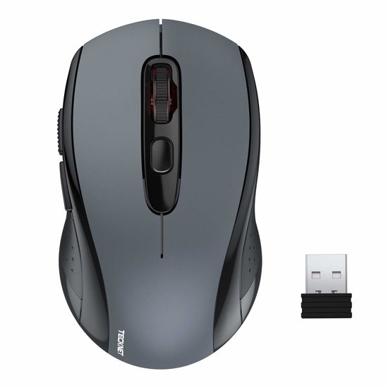 GetUSCart- Wireless Mouse TECKNET 2.4G Silent Laptop Mouse with USB  Receiver Portable Computer Mice for Notebook, PC, Laptop, Computer, 18  Month Battery Life, 3 Adjustable DPI Levels: 2000/1500/1000 DPI (Black)