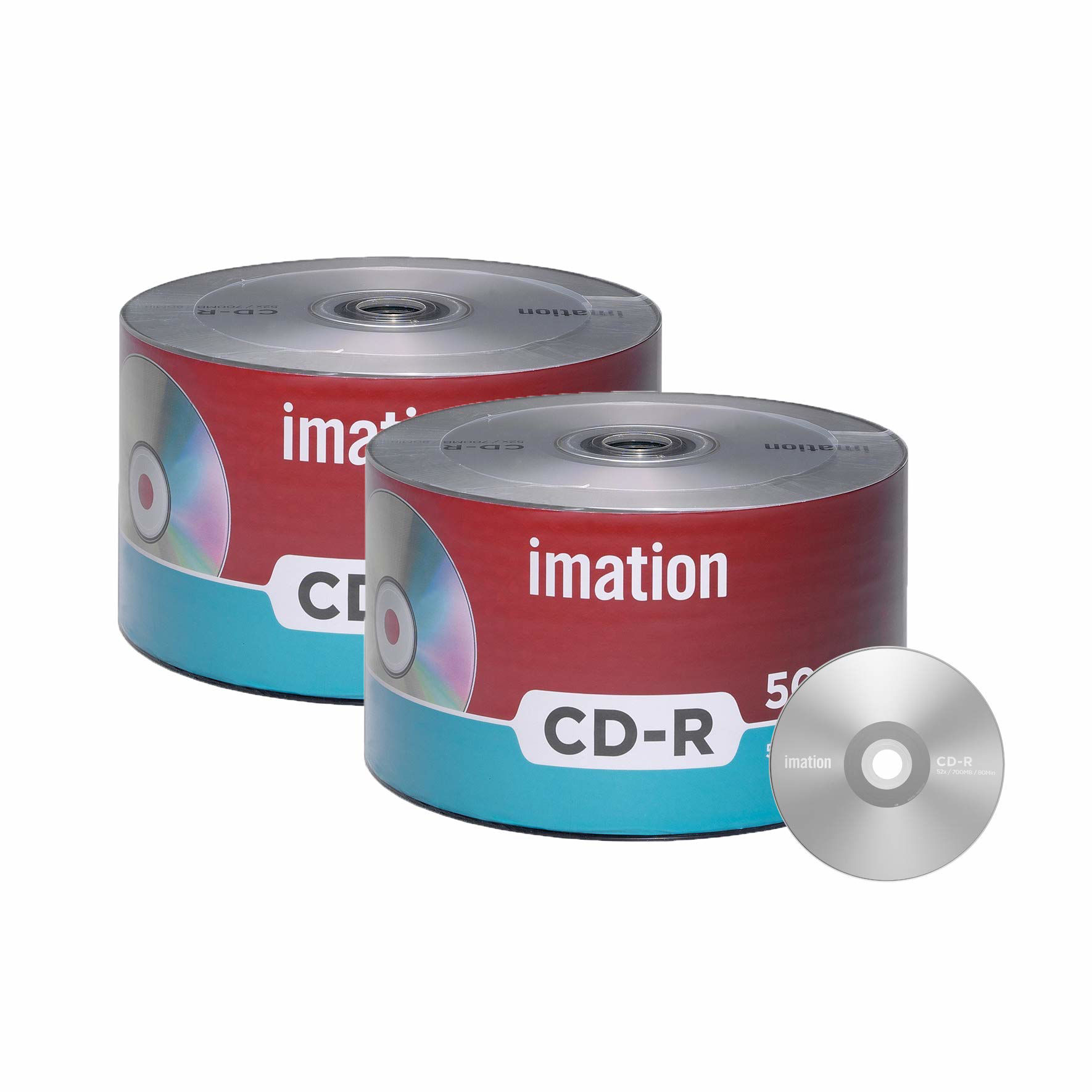 GetUSCart- 100 Pack Imation CD-R 52X 700MB/80Min Branded Logo Blank ...