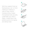 Picture of Logitech Fold-Up Keyboard, Bluetooth Keyboard and Stand for iPad 2