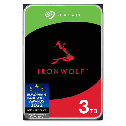 Picture of Seagate IronWolf 3TB NAS Internal Hard Drive HDD - CMR 3.5 Inch SATA 6Gb/s 5900 RPM 64MB Cache for RAID Network Attached Storage - Frustration Free Packaging (ST3000VN007) (ST3000VNZ07/VN007)