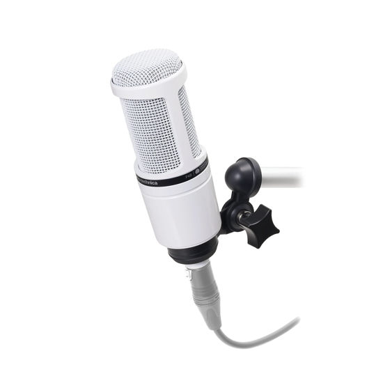 GetUSCart- Audio-Technica AT2020 Cardioid Condenser Studio XLR Microphone,  White