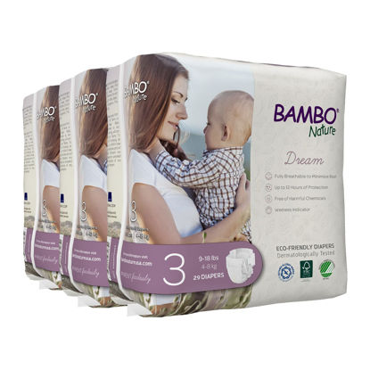 Picture of Bambo Nature Premium Eco-Friendly Baby Diapers (Sizes 1 to 6 Available), Size 3, 87 Count