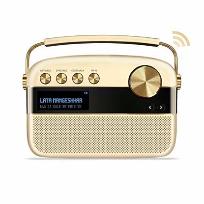 Picture of Saregama Carvaan 2.0 Portable Digital Music Player - Sound by Harman/Kardon (with 20,000 Songs) (with WiFi, Champagne Gold Color)