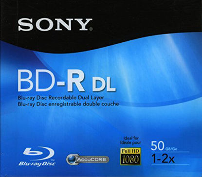 Picture of BD-R Dual Layer Recordable Disc, 50GB, 2x