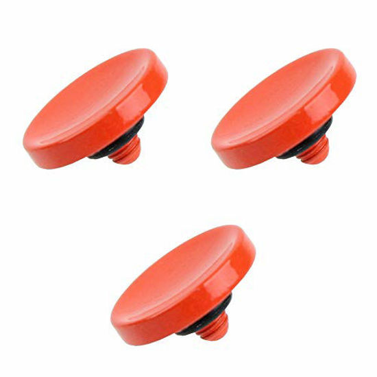 Picture of Foto&Tech 3 Piece Soft Shutter Release Button Compatible with Fuji X-T20 X-T10 X-T3 X-PRO2 X-PRO1 X100F X100T X-E2S X-E3 X-E2, Sony RX1R II RX10 IV III, Lecia M10 M9, Nikon Df M2 F3 (Orange)