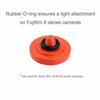 Picture of Foto&Tech 3 Piece Soft Shutter Release Button Compatible with Fuji X-T20 X-T10 X-T3 X-PRO2 X-PRO1 X100F X100T X-E2S X-E3 X-E2, Sony RX1R II RX10 IV III, Lecia M10 M9, Nikon Df M2 F3 (Orange)