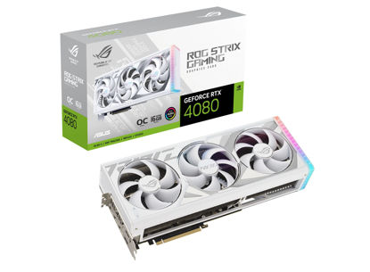 Picture of ASUS ROG Strix GeForce RTX™ 4080 White OC Edition Gaming Graphics Card (PCIe 4.0, 16GB GDDR6X, HDMI 2.1a, DisplayPort 1.4a)