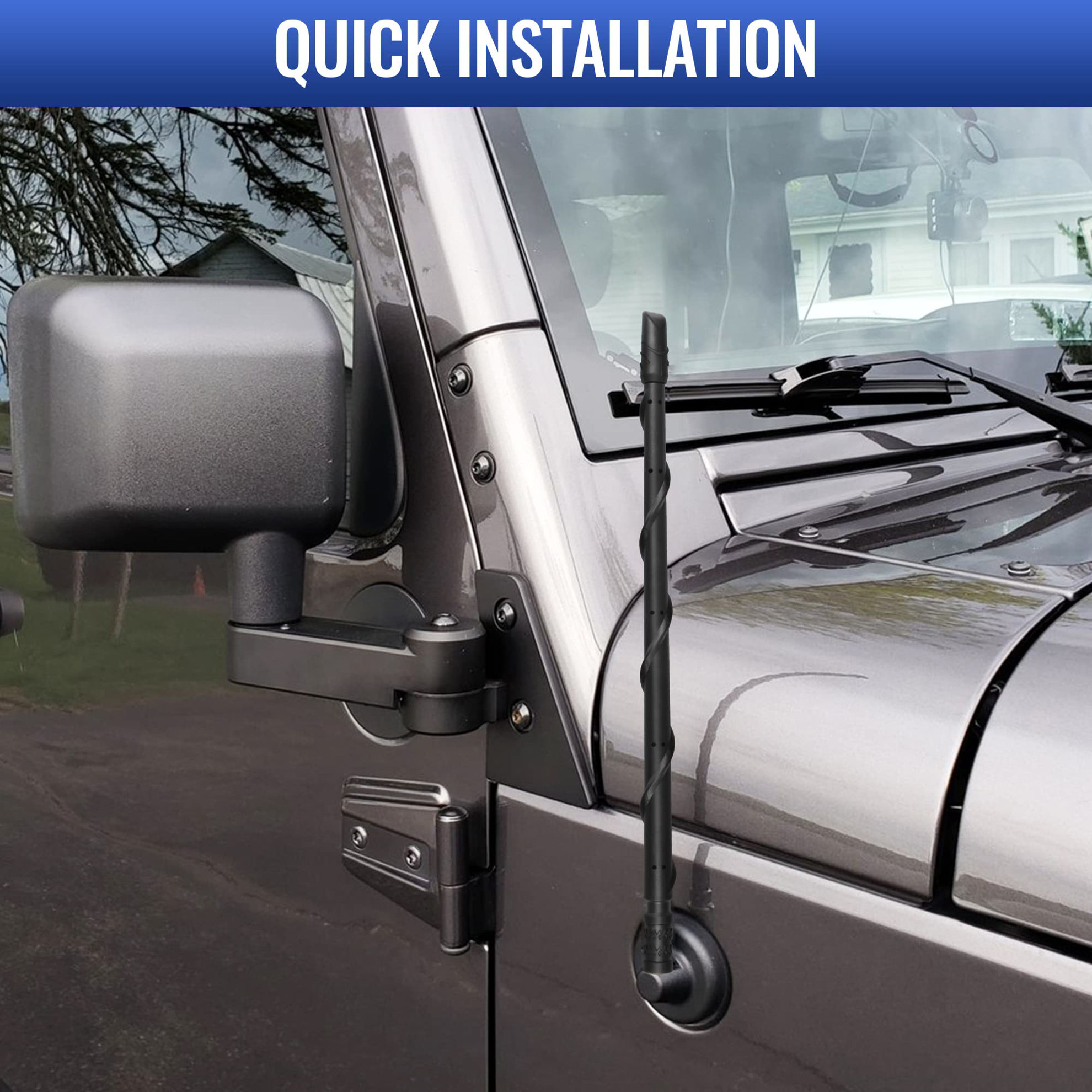 GetUSCart 13 Inch Antenna for Jeep Wrangler Gladiator JK JL JKU JLU JT