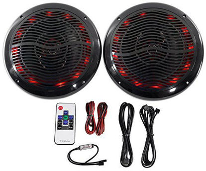 Picture of 2) Rockville 6.5" 600w ATV/UTV/RZR/CART/Polaris Speakers+Multi Color LED+Remote