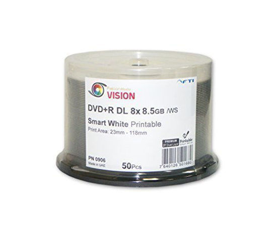 GetUSCart- 8.5 GB Blank DVD+R DL - DVD+R Falcon Vision Smart 2P White ...