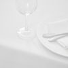 Picture of Mebakuk Round Table Cloth Linen Style Tablecloth Spill-Proof Antiwrinkle and Shrink Proof Tablecloth Decorative Fabric Table Cover for Dining and Outdoor Use (70" Round (4-6 Seats), White)