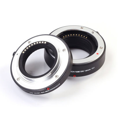 Picture of Foto4easy AF Auto Focus Macro Extension Tube 10mm 16mm Set for FujiFilm Fuji FX Mount X-T1 X-T2 X-T3 X-T10 X-T20 X-T30 X-H1 X-A2 X-A3 X-A5 X-A7 X-A10 X-A20 X-Pro1 X-Pro2 X-Pro3 X100F X100T Cameras