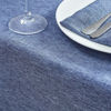 Picture of Mebakuk Rectangle Table Cloth Linen Farmhouse Tablecloth Waterproof Anti-Shrink Soft and Wrinkle Resistant Decorative Fabric Table Cover for Kitchen (Oblong 60 x 144 Inch (12-14 Seats), Denim Blue)