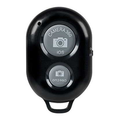 Picture of kwmobile Bluetooth Camera Remote Shutter for iOS and Android Compatible with Smartphones and Tablets Black