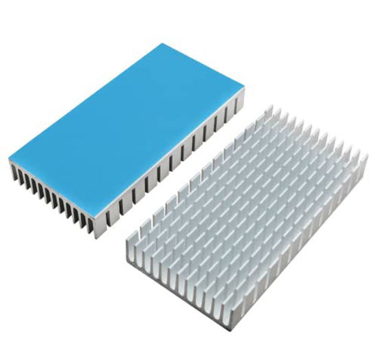 Picture of SJZBIN 2pcs Silver Color Heat Sink 80x40x11mm Aluminum Heat Sink Radiator Cooler with Thermal Conductive Adhesive Tape Cooling Fin for Cooler Electronics CPU