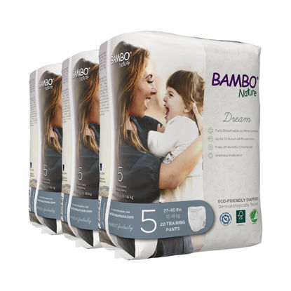 Picture of Bambo Nature Premium Eco-Friendly Training Pants (Sizes 4 to 6 Available), Size 5, 60 Count