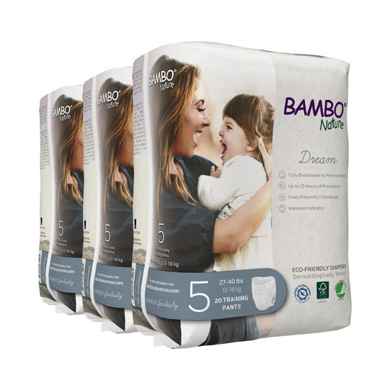 Picture of Bambo Nature Premium Eco-Friendly Training Pants (Sizes 4 to 6 Available), Size 5, 60 Count