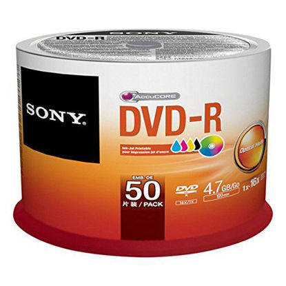 Picture of Sony 50DMR47PP 50 Pack Ink-Jet Printable DVD-R Bulk Spindle