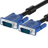 Picture of CableVantage HD15 15Pin VGA Male to Male VGA Cable for TV Computer Monitor Blue for TV Computer Monitor Extension Cable Gold Plated DB15 VGA Male to Male Monitor Cable Blue (30 Feet)