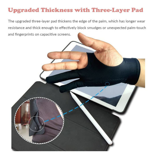GetUSCart Drawing Glove 3 Layer Palm Rejection Digital Art Glove for
