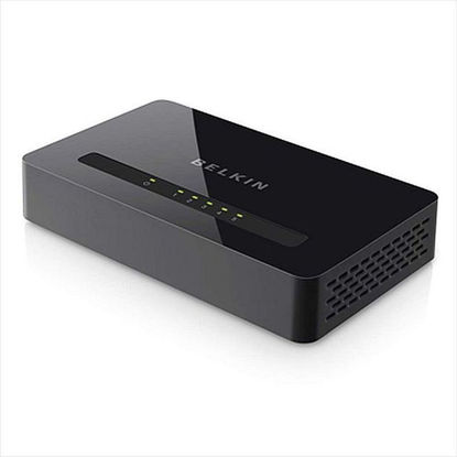 Picture of Belkin 5-Port 10/100 Fast Ethernet Network Switch | Desktop, Internet Splitter (F4G0500)