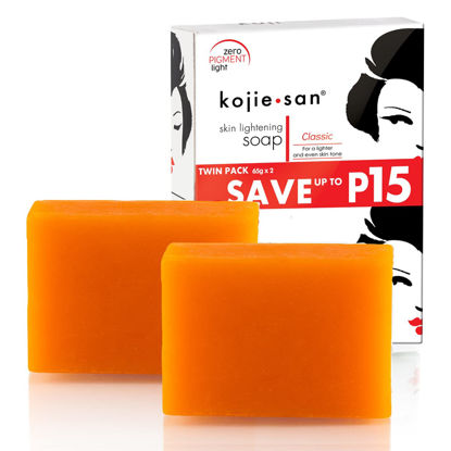 Picture of Kojie San Skin Lightening Soap - The Original - Lightening and Moisturizing - Even Skin Tone & Reduce Hyperpigmentation 24 Bars Total (65 grams, 2 Bars Per Pack)