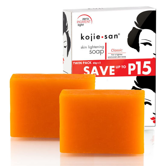 Picture of Kojie San Skin Lightening Soap - The Original - Lightening and Moisturizing - Even Skin Tone & Reduce Hyperpigmentation 24 Bars Total (65 grams, 2 Bars Per Pack)