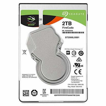 Picture of Seagate FireCuda 2TB Solid State Hybrid Drive Performance SSHD - 2.5 Inch SATA 6GB/s Flash Accelerated for Gaming PC Laptop - Frustration Free Packaging (ST2000LX001)