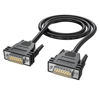 Picture of Copper Wire DB15 Male to Male Cable 15ft, Double Shielded with foil & Metal Braided. Gold Plated D-SUB 15 pin to pin Cable Black (15FT/ 5M, Male to Male)