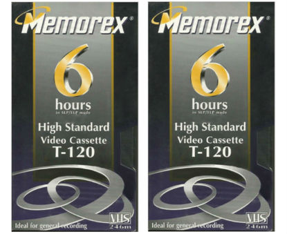 Picture of Memorex High Standard T-120 6-hour Video Cassette VHS 2-pack, 246 m -HS