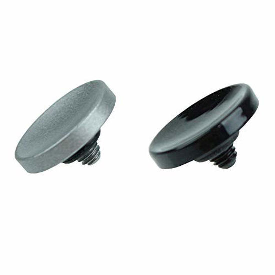 Picture of Foto&Tech Assorted Soft Shutter Release Button Compatible with Fuji X-T20 X-T10 X-T3 X-T2 X-PRO2 X-PRO1 X100F, Sony RX1RII RX10 IV III II, Lecia M10 M9, Nikon Df F3 (2 Pieces, Gray+Black)