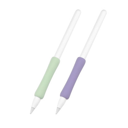Picture of ProElife 2-Pack Ergonomics Grip Holder Silicone Protective Sleeve Cover for Apple Pencil 2nd 2021 & 1st Generation iPad Pro 11'' 12.9'' 2021/2020/2018 Stylus Accessories Kits (Lavender/Green)