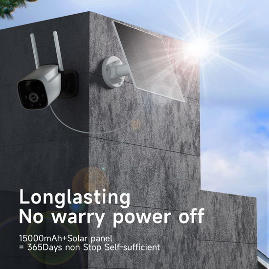 GetUSCart- 4 Pack Security Cameras Wireless Outdoor Solar Powered with ...