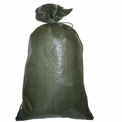 Picture of Green Sandbag Sandbags Will Hold 50 Pounds of Sand Polypropylene Olive Drab (100)