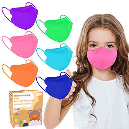 Picture of XDX KN95 Face Masks for Kids, Individually Wrapped Colorful Disposable Face Masks for Boys and Girls, 5 Layers Masks Kids KN95, Breathable & Comfortable, Filter Efficiency ?95%(24PCS)
