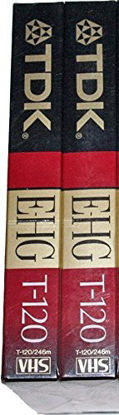 Picture of TDK Blank VHS Video Tapes E-HG Extra High Grade Sound & Color T-120 (Pack of 2)